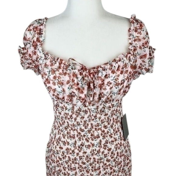 J for Justify Floral Ruched Mini Dress Size Large NWT - Picture 2 of 8